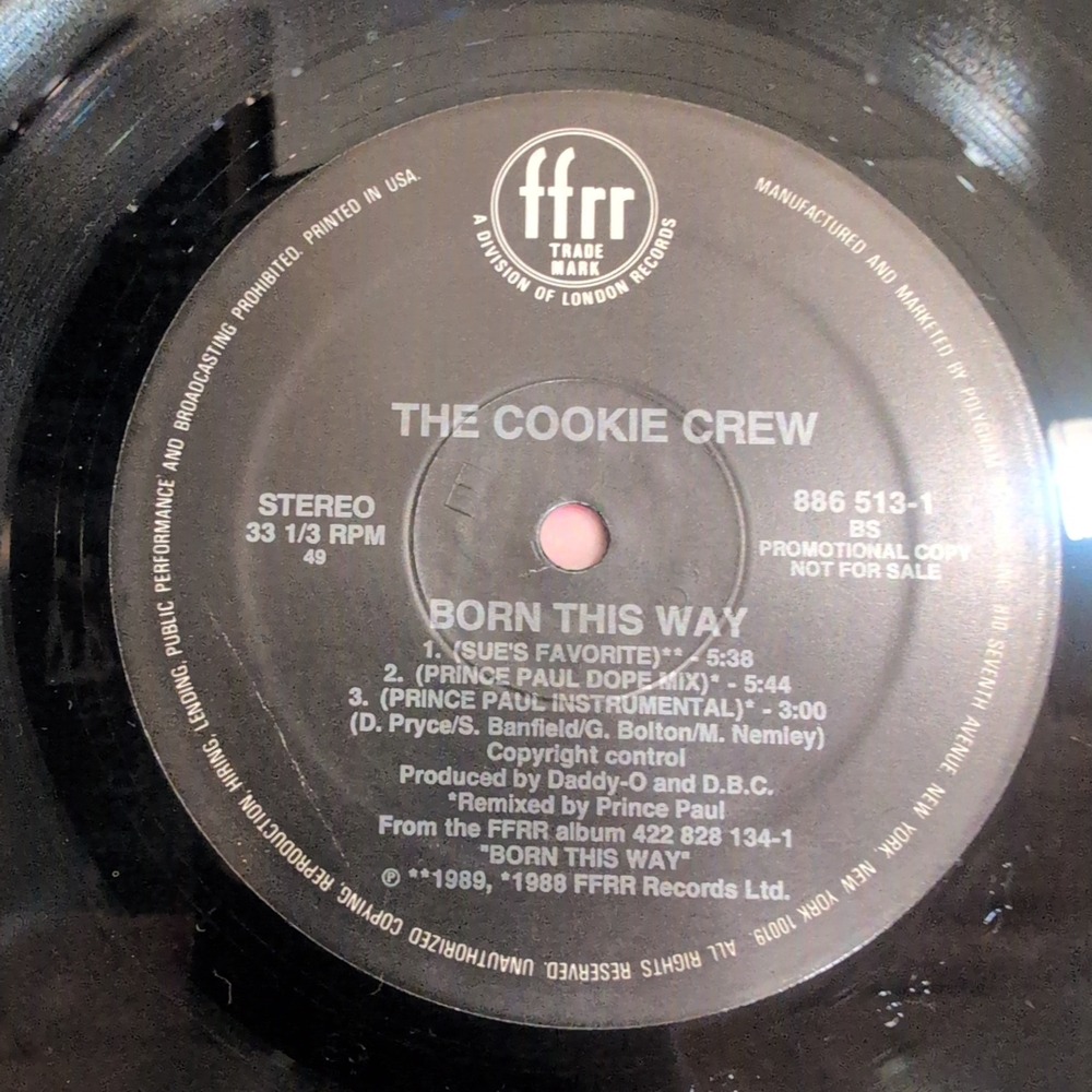 The Cookie Crew Born This Way 12" Vinyl Single 1989 Promo Prince Paul Remix VG - Picture 5 of 7
